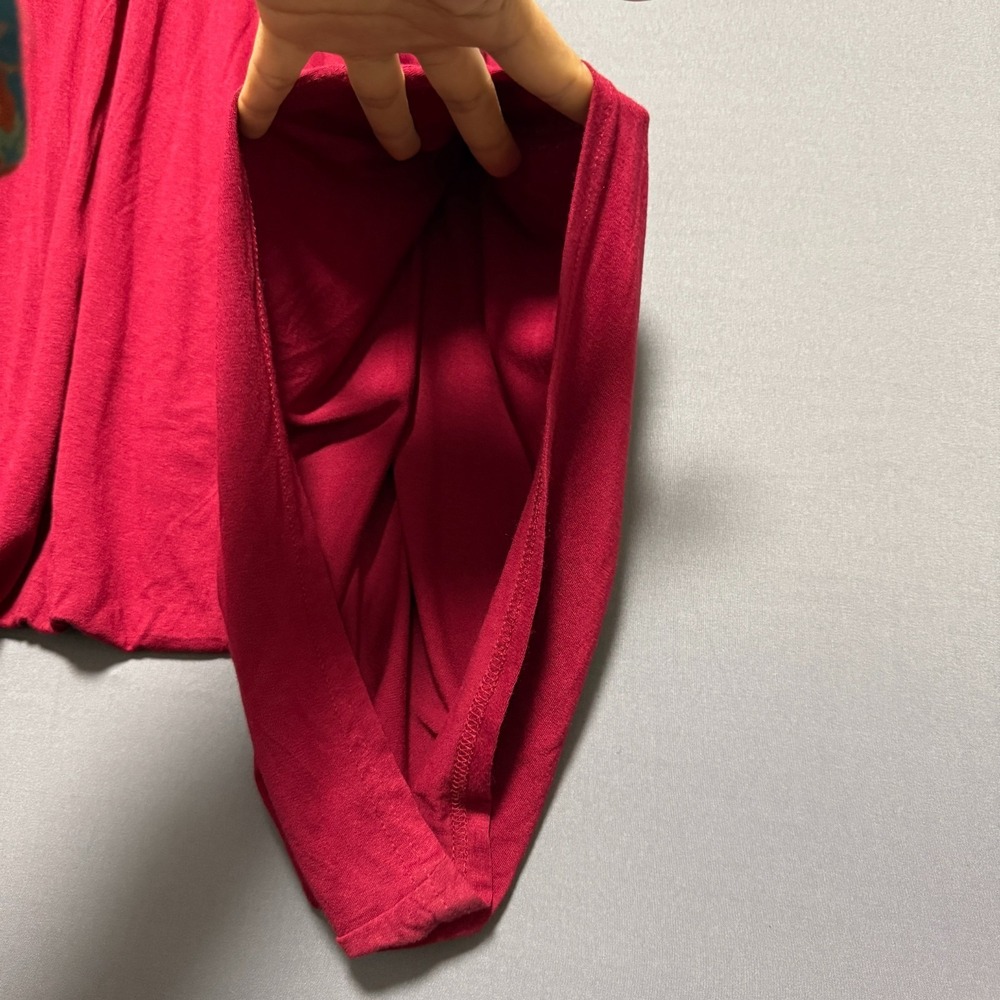 Double Chic Red Harem Jumpsuit L Boho Lagenlook Lounge Strappy Romper Oversized - Picture 7 of 8